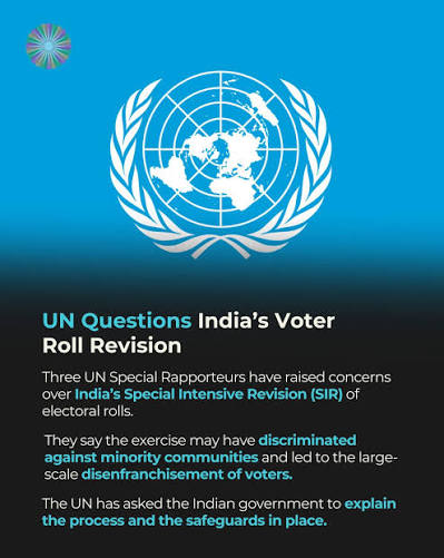 UN Raises SIR Concerns Over Voter Rights; Modi Govt Offers No Public Answer